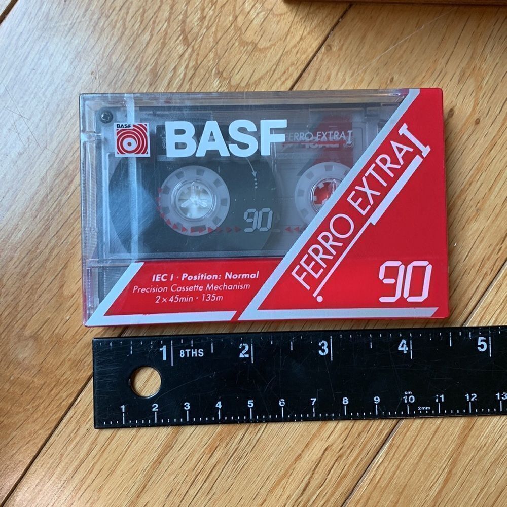 BASF Ferro Extra I 90 Minute Blank Audio Cassette Tape 1 one New Sealed tape